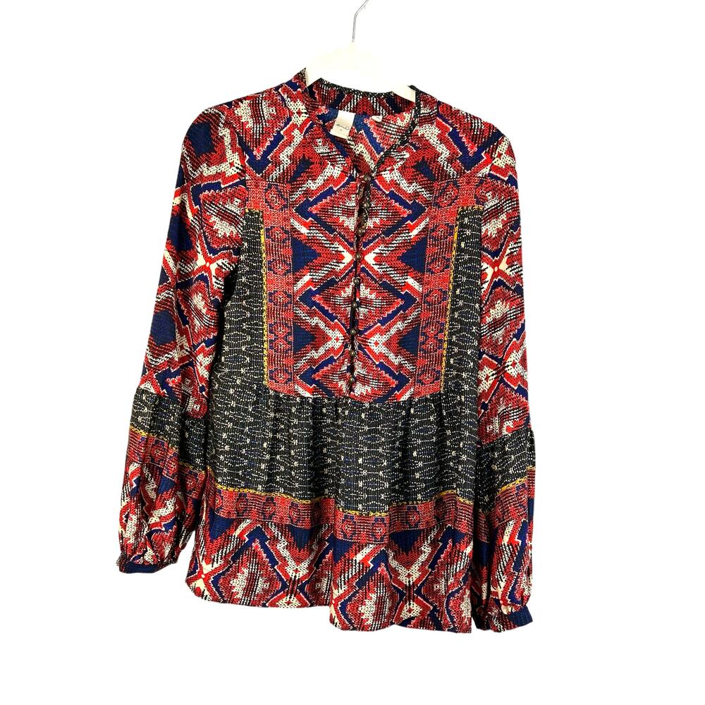 Konrad & Joseph Anthropologie Multicolor Bohemian Peasant Blouse Size XS EUC